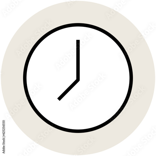 An icon of clock flat design 