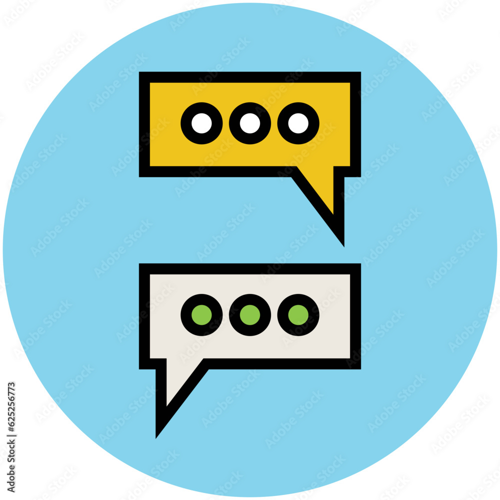 Flat trendy icon of chat bubble Flat trendy icon of chat bubble