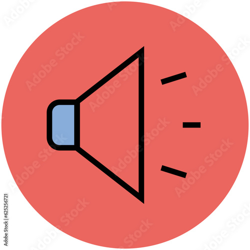 An icon of volume flat design 