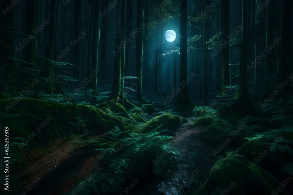 forest in night