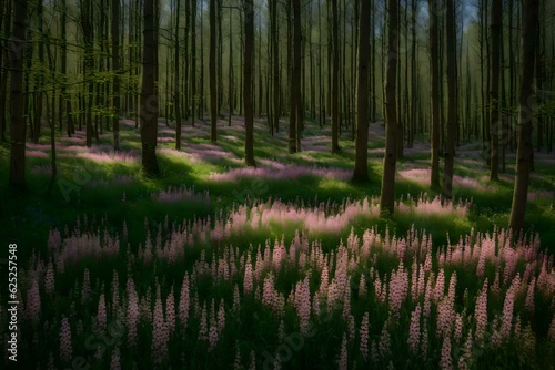 trees in the woods Generated Ai Technology © AI artistic beauty