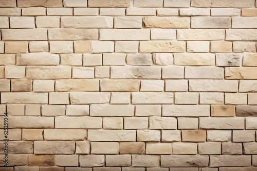 Cream Wall. Cream Brick Wall. Light Background for Design. Background. Made With Generative AI. 