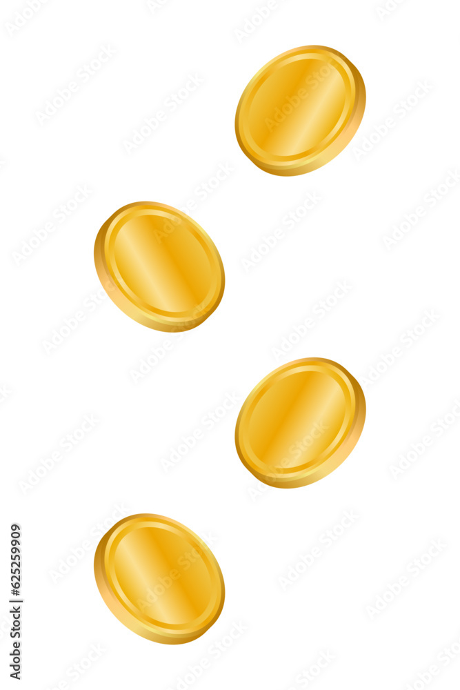 落ちる金色のコイン 落ちる金色のコイン