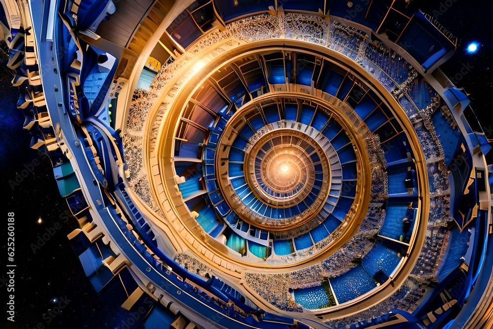 abstract spiral staircase Generated Ai Technology
