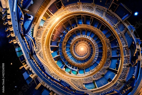 abstract spiral staircase Generated Ai Technology