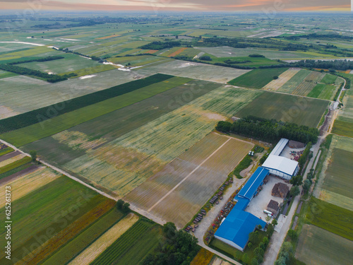 farm and organic fields