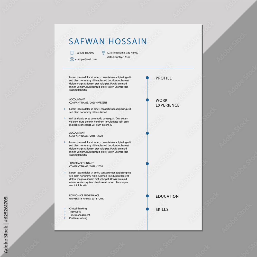 Infographic Cv template.Classy employment interview minimalist sample simple applications resume creative vector illustration design.professional corporate company job modern cover curriculum vitae