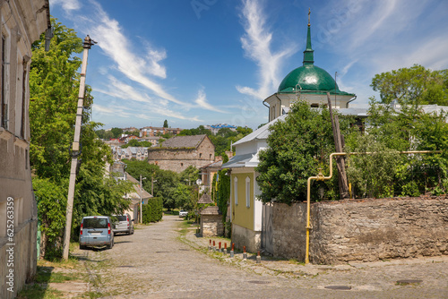 Old street in Kamianets-Podilskyi, Ukraine. photo