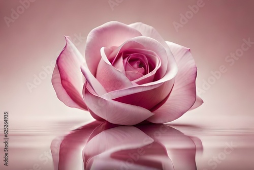 pink rose isolated on white background  created using AI tool