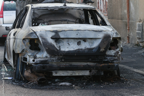 Foto Voiture calcinée