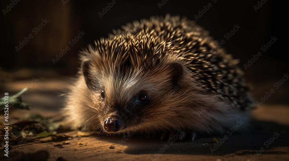 Fototapeta premium Adorable Hedgehog in the Grass.AI Generated