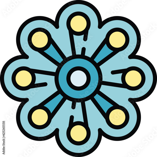Fidget game icon outline vector. Pop toy. Sensory popit color flat