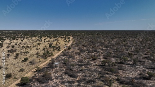 The roads inside the Khutse Game Reserve, Botswana, Africa