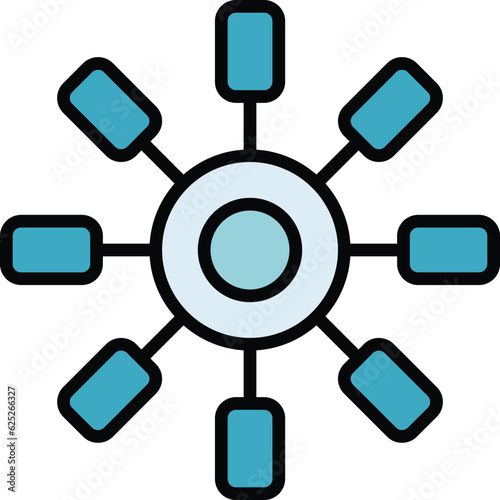 Antistress fidget icon outline vector. Popit toy. Dimple push color flat