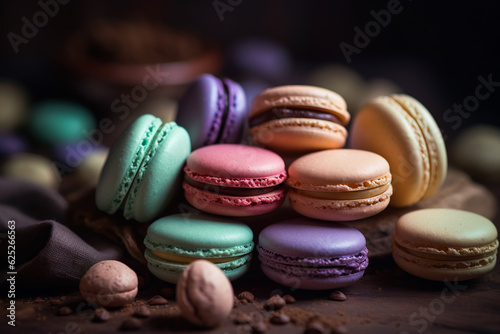 Exquisite Macarons. created with Generative AI