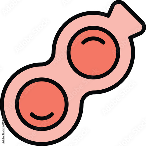 Rubber antistress toy icon outline vector. Fidget pop. Sensory push color flat