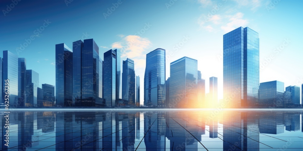 Abstract business buildings background. Generative AI Abstract business buildings background. Generative AI
