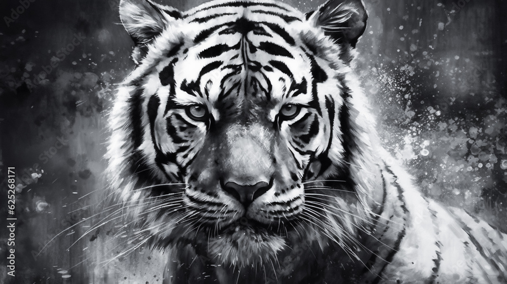 Portrait of a tiger. AI Generated Portrait of a tiger. AI Generated
