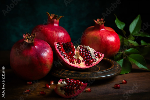 Pomegranate and Seeds.  Generative AI