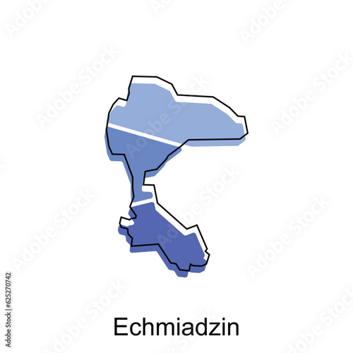 Echimiadzin map. vector map of Armenia country vector design template, suitable for your company