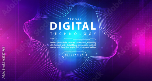 Abstract digital technology futuristic circuit blue pink background, Cyber science tech, Innovation communication future, Ai big data, internet network connection, Cloud hi-tech illustration vector