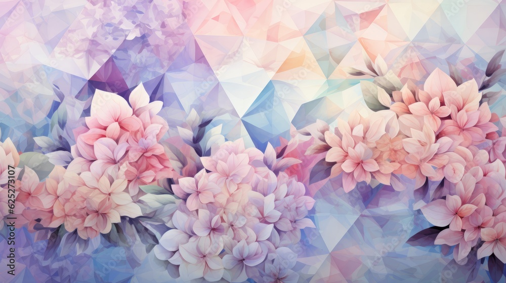 Obraz premium Peaceful Pattern of Flowers with Soft Colors