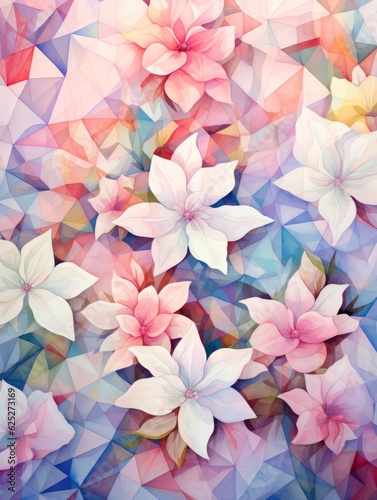 Peaceful Pattern of Flowers with Soft Colors