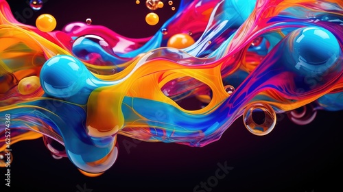 colorful paint background on black background