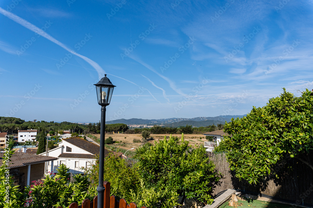 views from the villa of the countryside and mountains