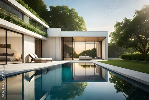 modern house with swimming pool © tahira