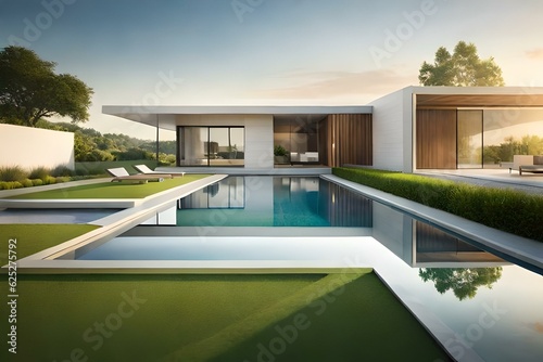 modern villa with pool © tahira