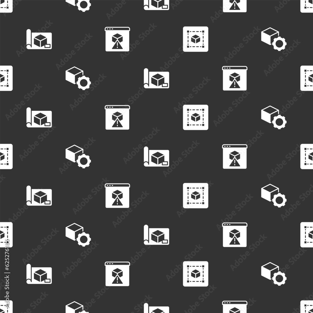 Set Geometric figure Cube, Isometric cube, Graphing paper for engineering and 3D printer on seamless pattern. Vector Set Geometric figure Cube, Isometric cube, Graphing paper for engineering and 3D printer on seamless pattern. Vector