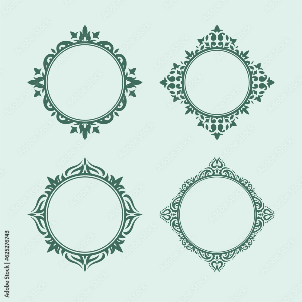 Floral Motif Paistley Traditional Ornament. Ornate element for design. Ornament pattern for wedding invitations, birthday and greeting cards. Traditional golden decor.