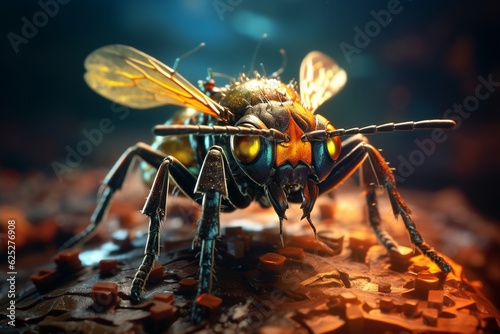 Insect macro photography, Generative AI © Nino36