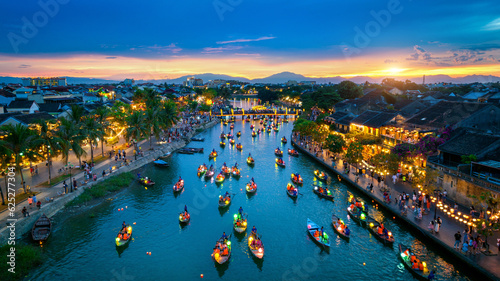Schilderij op canvas Hoi An ancient town at twilight, Vietnam.