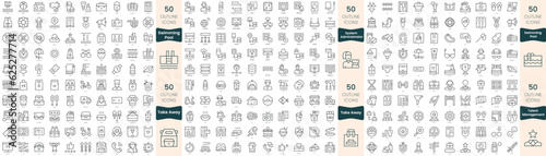 300 thin line icons bundle. In this set include swimming pool, system administrator, take away, talent management