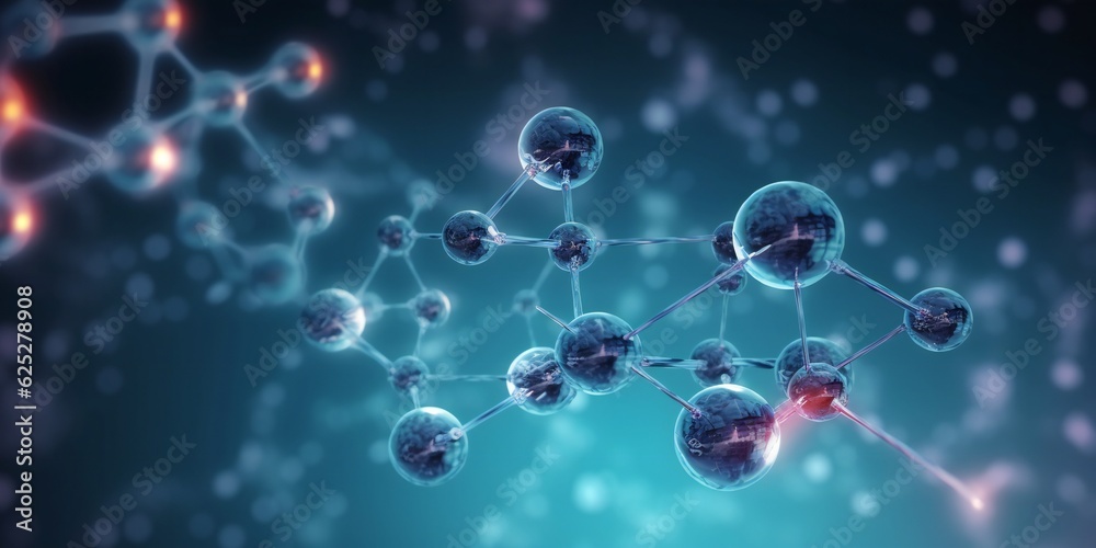Science background with molecule or atom structure Science background with molecule or atom structure