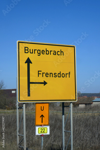 Schild Richtung Burgebrach