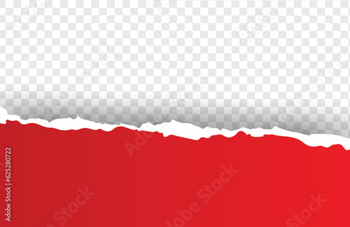 Ripped out torn paper sheet edge background