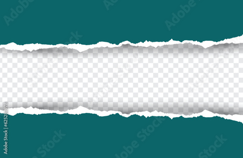 Ripped out torn paper sheet edge background