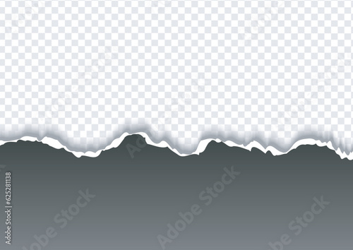Ripped out torn paper sheet edge background