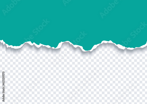 Ripped out torn paper sheet edge background