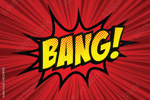  explosion bang wording sound effect set design for comic background, comic strip