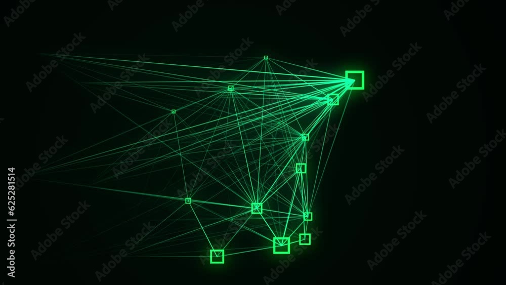 Block chain technology concept. Big data visualization. Artificial intelligence. Green network connection structure. Abstract digital background with matrix. 3d rendering. Block chain technology concept. Big data visualization. Artificial intelligence. Green network connection structure. Abstract digital background with matrix. 3d rendering.