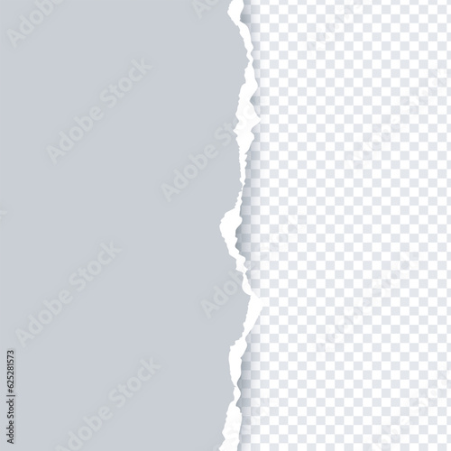 Ripped out torn paper sheet edge background