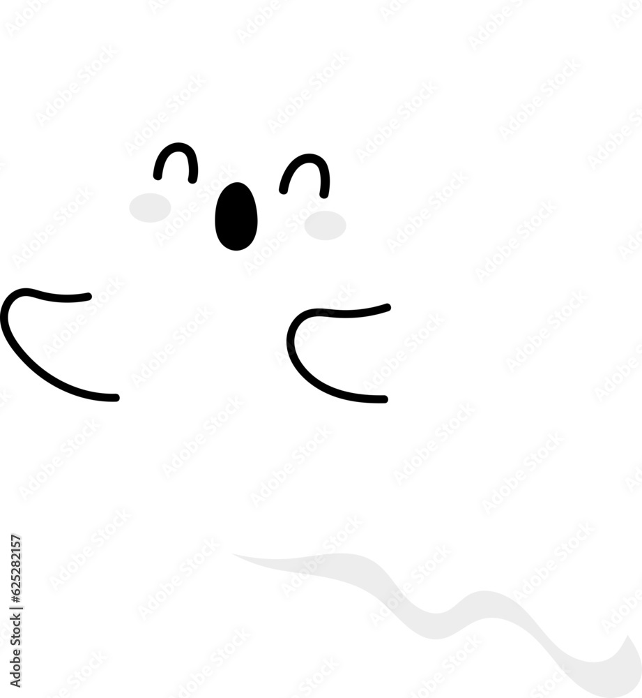Illustration of a cute ghost character, Halloween concept. Illustration of a cute ghost character, Halloween concept.