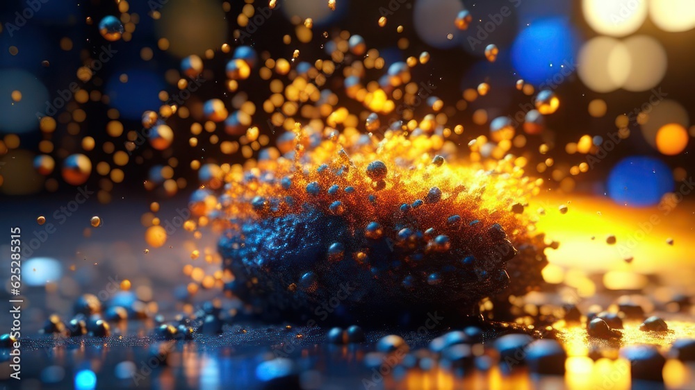 Particles with blur Particles with blur