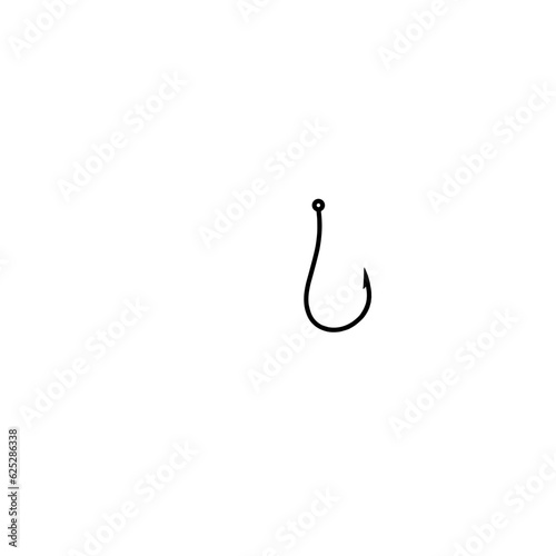 Silhouettes of fishing hooks