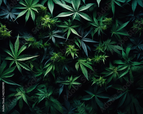 Cannabis plant wallpaper with rich colors