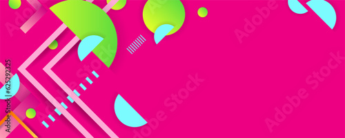 New Summer Barbie pink background Bright color design backgrounds template summer juicy background with geometric elements